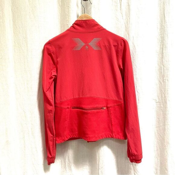 Oiselle Tracker Moto Jacket size 2 red coral - Picture 2 of 12